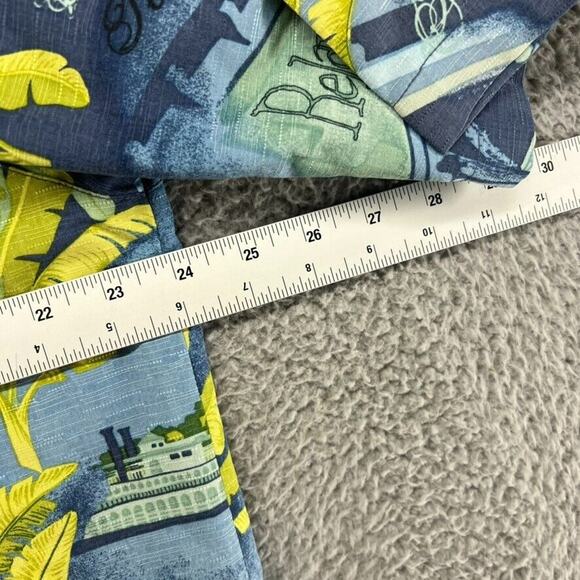 Tommy Bahama Shirt Mens Large Blue Green Floral Jazz King of Blues All over loop - Picture 4 of 10